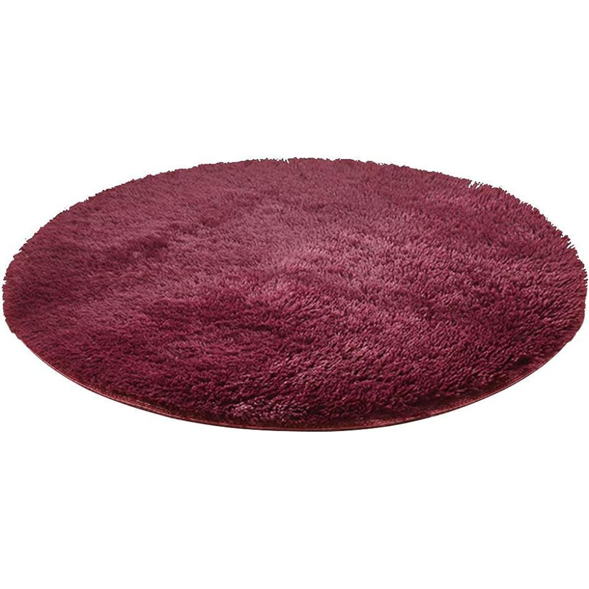 GENERICO - Bajada de cama redonda 100x100CM VINO