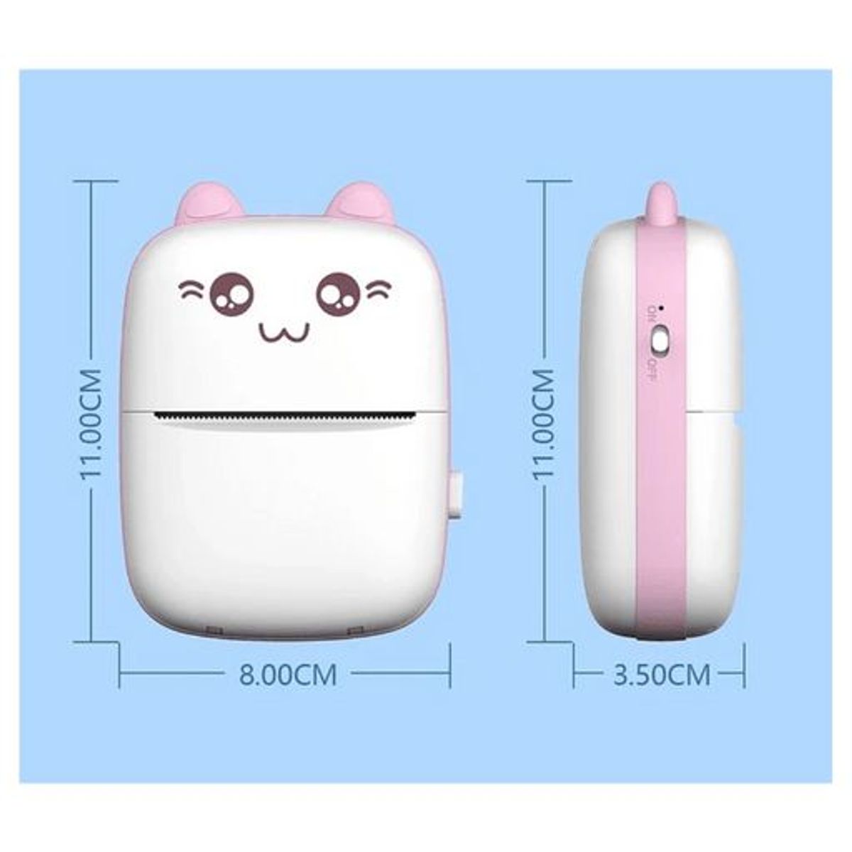 GENERICO - Mini Impresora Portátil Térmica Bluetooth Recargable Rosado