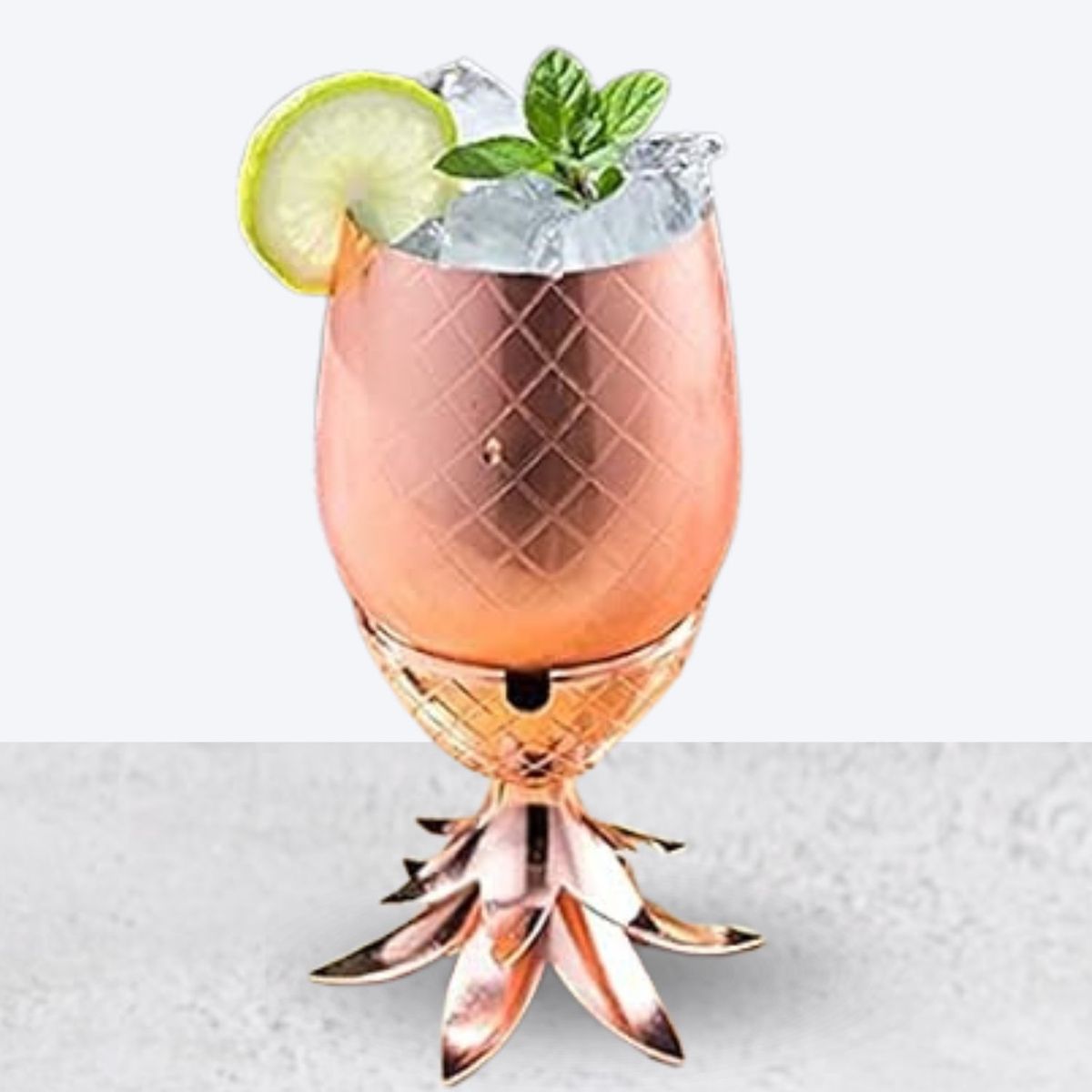 GENERICO - Copa Coctelera de piña para Bar Cobreado