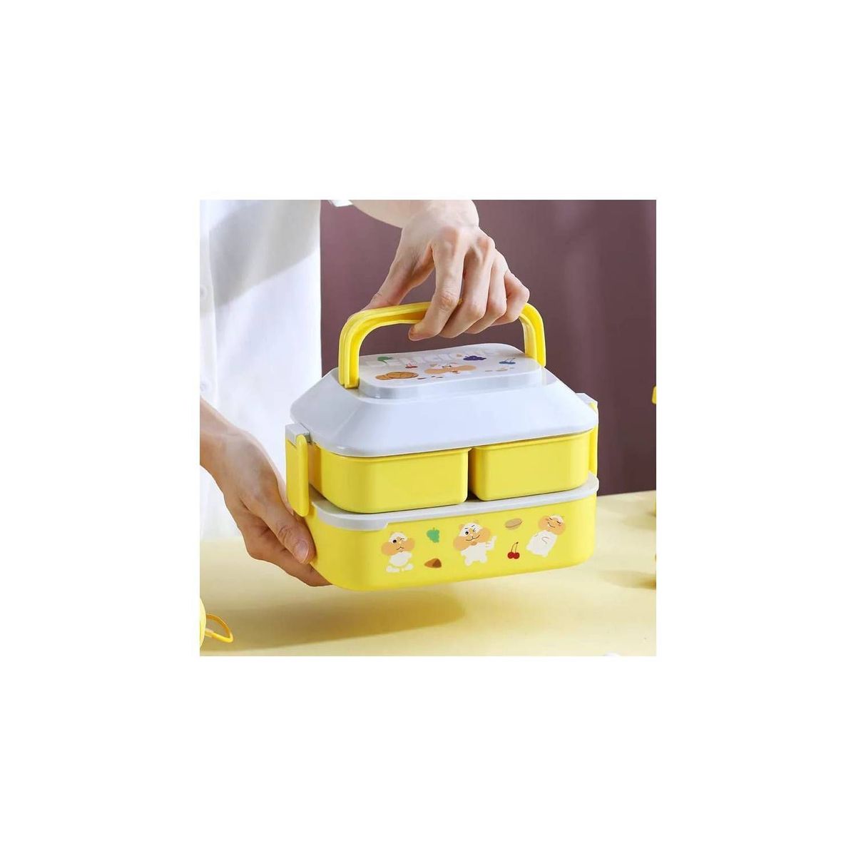 GENERICO - Tapers para lonchera de 3 divisiones con cubierto