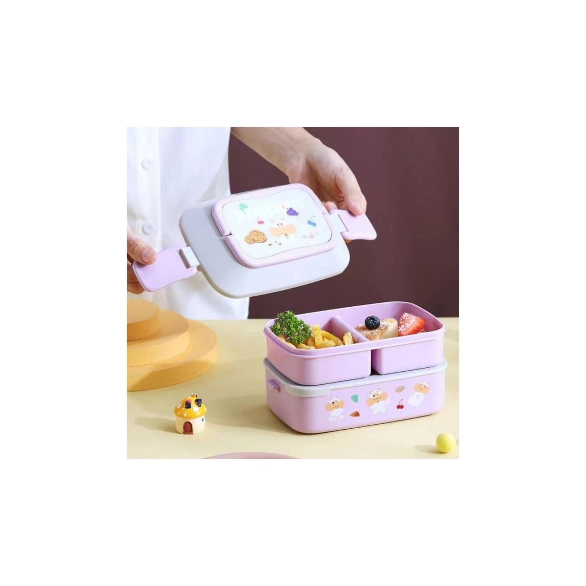 GENERICO - Tapers para lonchera de 3 divisiones con cubierto