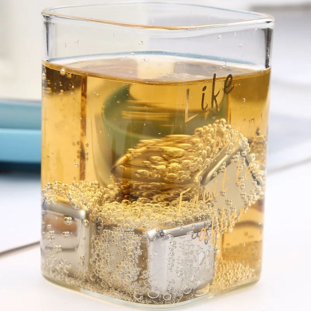 GENERICO - Set x 4 cubos hielo Acero reutilizable + pinza aje