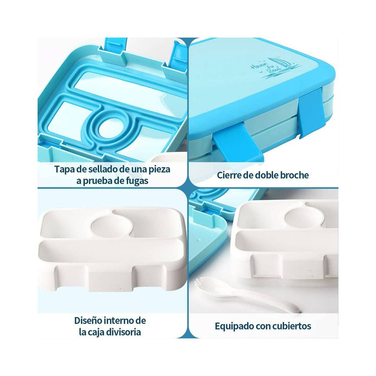 GENERICO - TAPER LONCHERA A PRUEBA DE FUGAS TIPO BENTGO APTA MICROONDAS SIN BPA