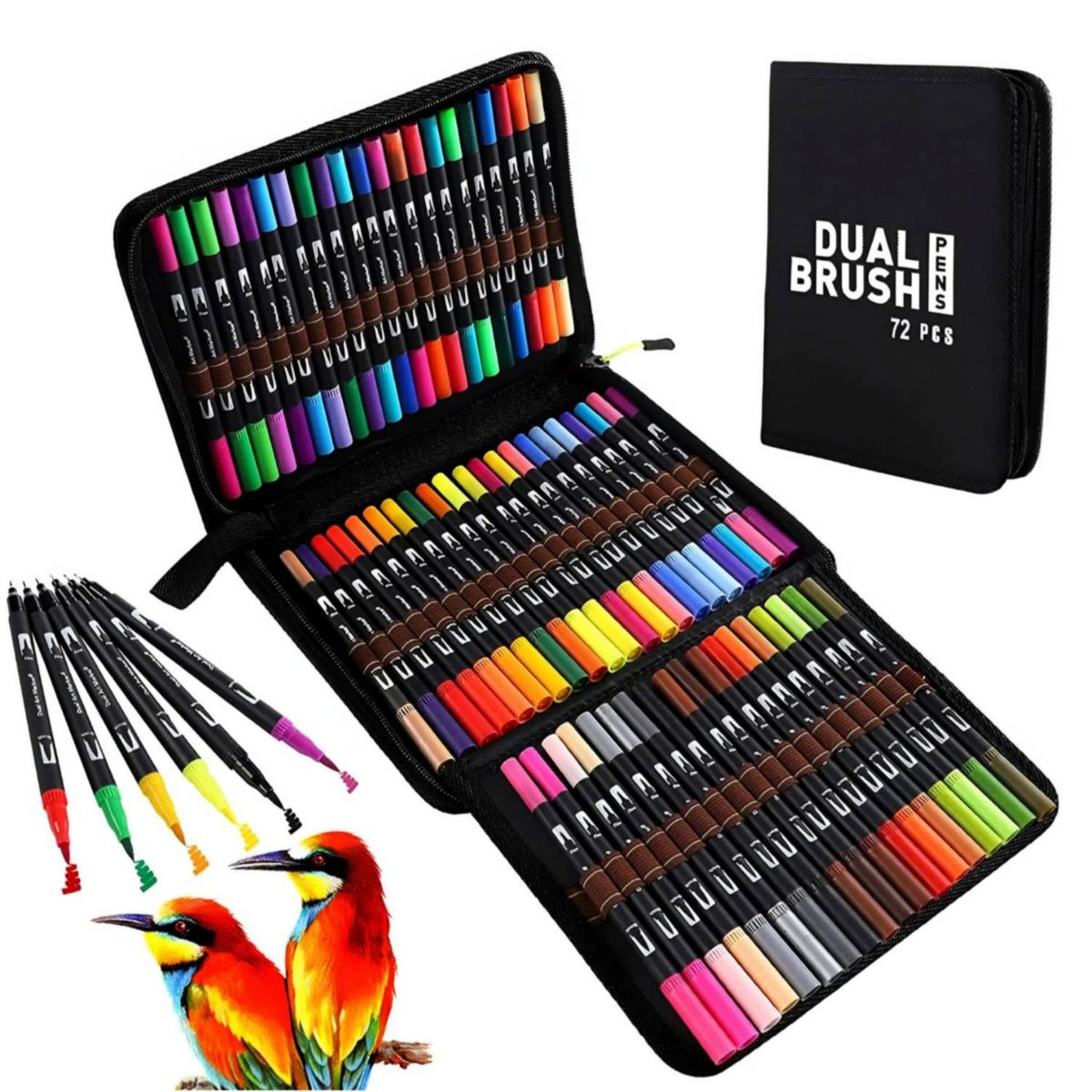 GENERICO - 72 PCS de plumones punta pencil rotuladores doble punta