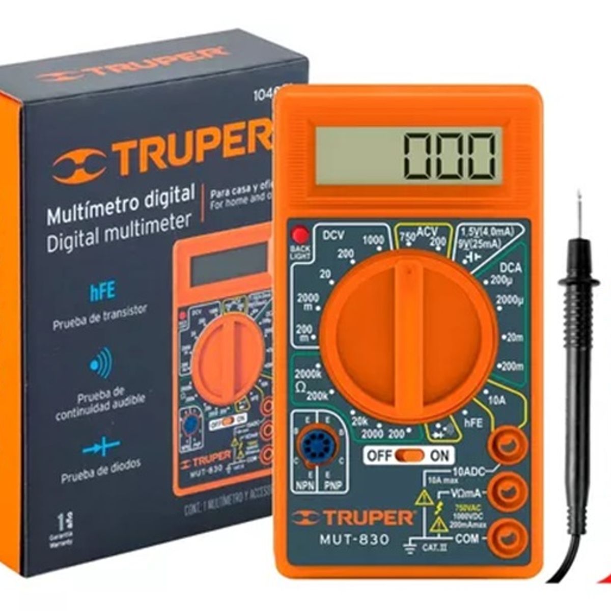 TRUPER - MULTIMETRO DIGITAL CASERO MUT-830 10400 TRUPER