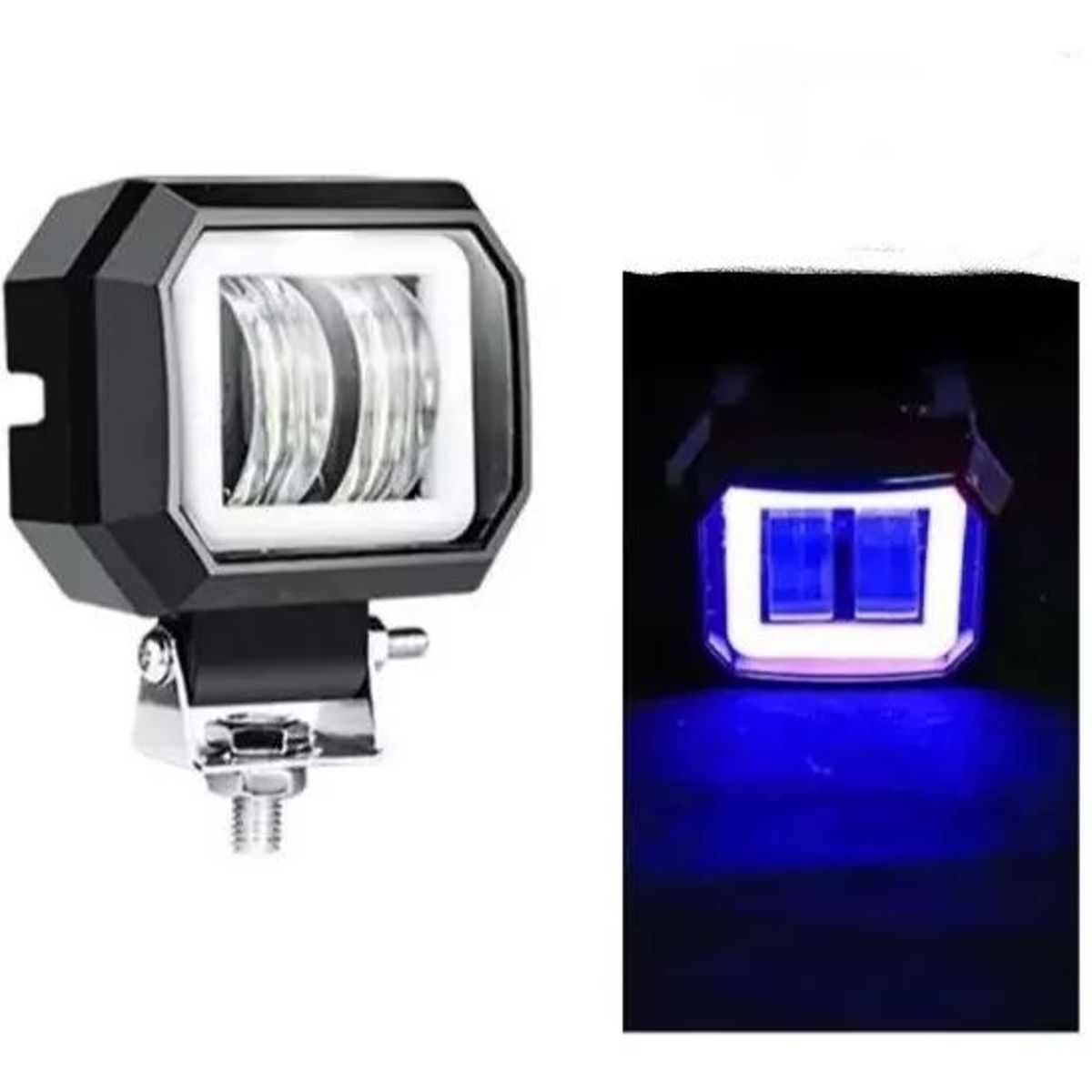 GENERICO - Faro Auxiliar Motocicleta Exploradoras Led Ojo De Ángel Azul