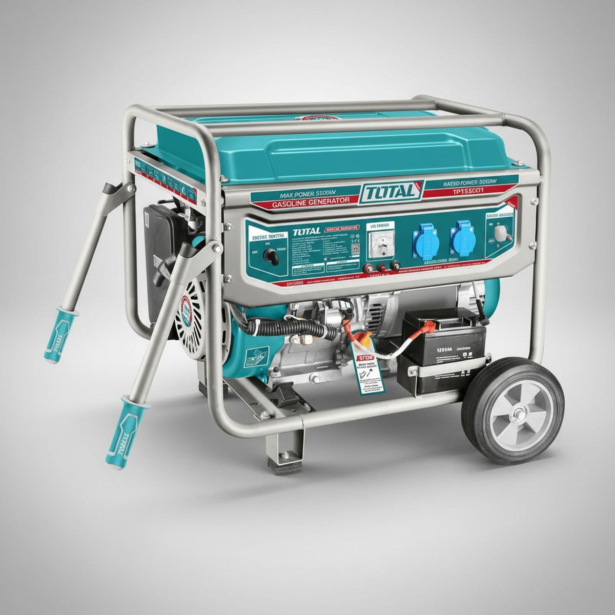 TOTAL - Generador gasolinero 5500w con arrancador eléctrico industrial Total