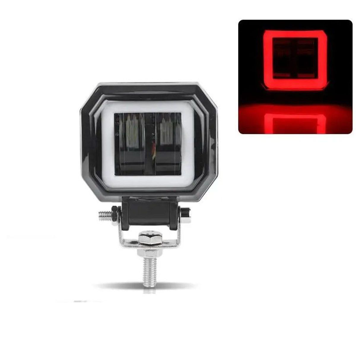 GENERICO - Faro Auxiliar Moto Exploradoras Led Ojo De Ángel Rojo