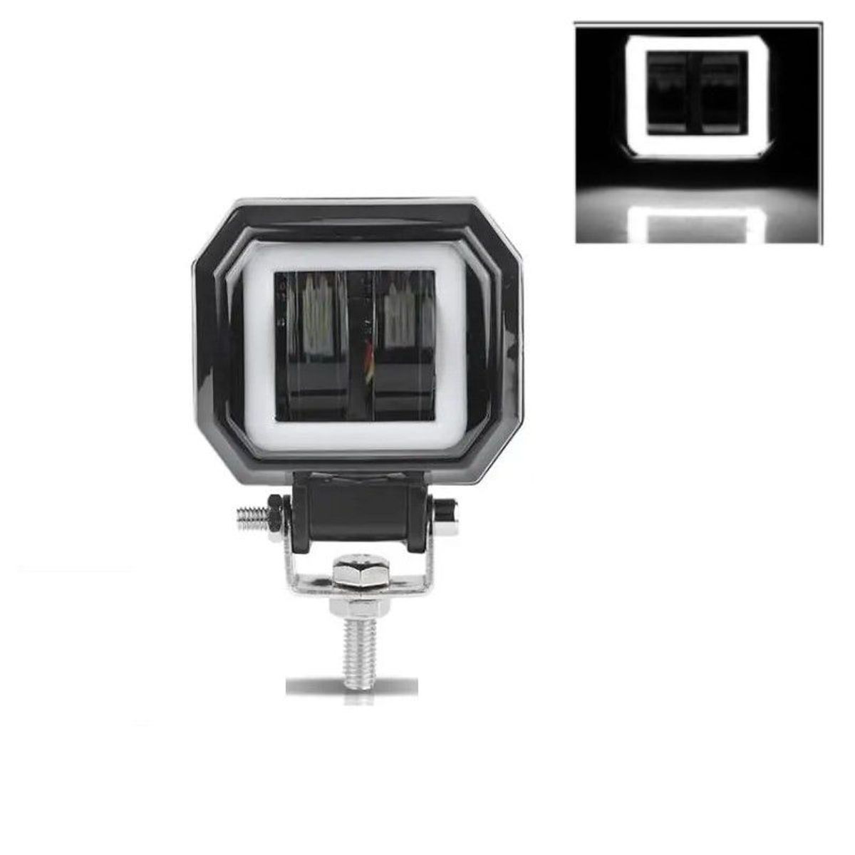 GENERICO - Faro Auxiliar Moto Exploradoras Led Ojo De Ángel Blanco