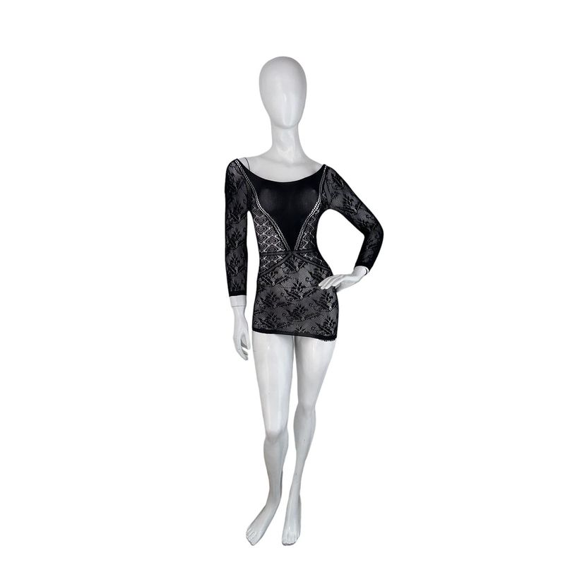 GENERICO - LENCERIA EXCLUSIVA Vestido Sexy con diseño de malla