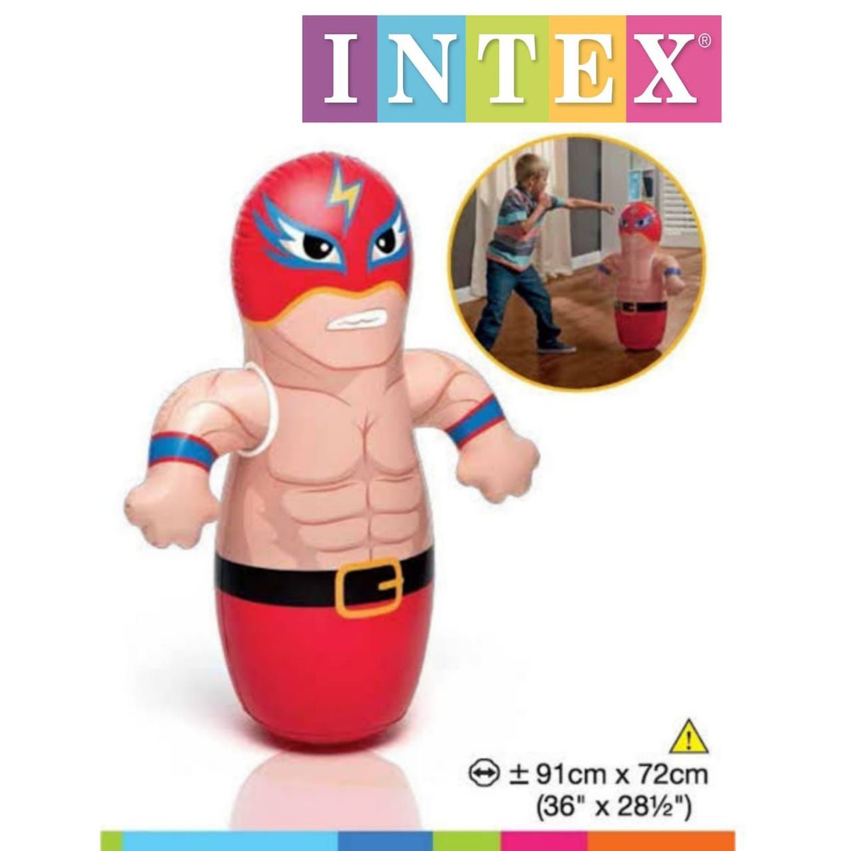 GENERICO - PORFIADO INFLABLE BOXEADOR ROJO PARA NIÑOS