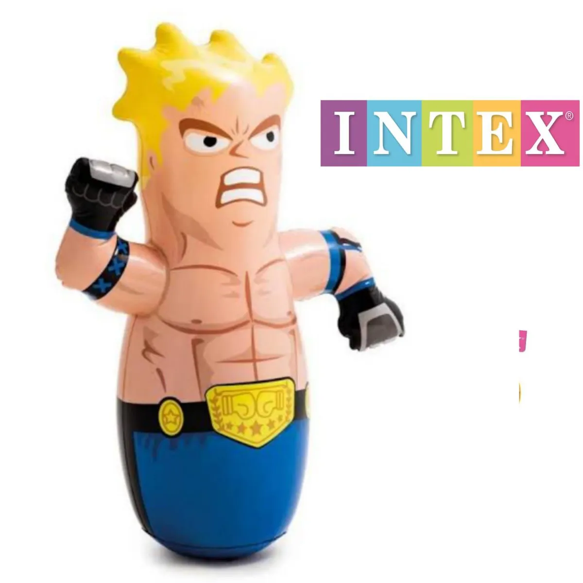 GENERICO - PORFIADO INFLABLE BOXEADOR AZUL PARA NIÑOS