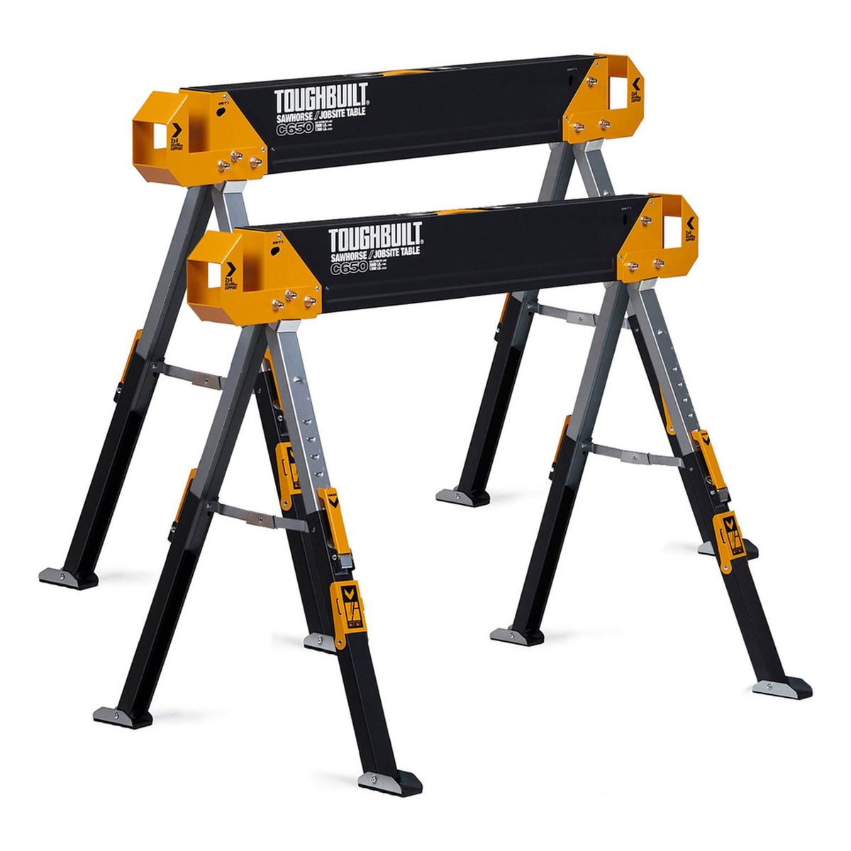 TOUGHBUILT - Caballetes de Trabajo Portátil 2 und ToughBuilt TB-C650-2
