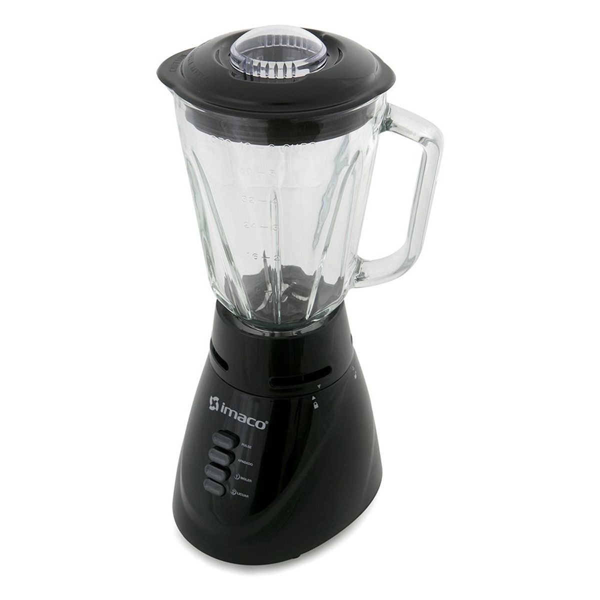 IMACO - Licuadora Imaco 125L cVaso de Vidrio BL4125VN  Negro .