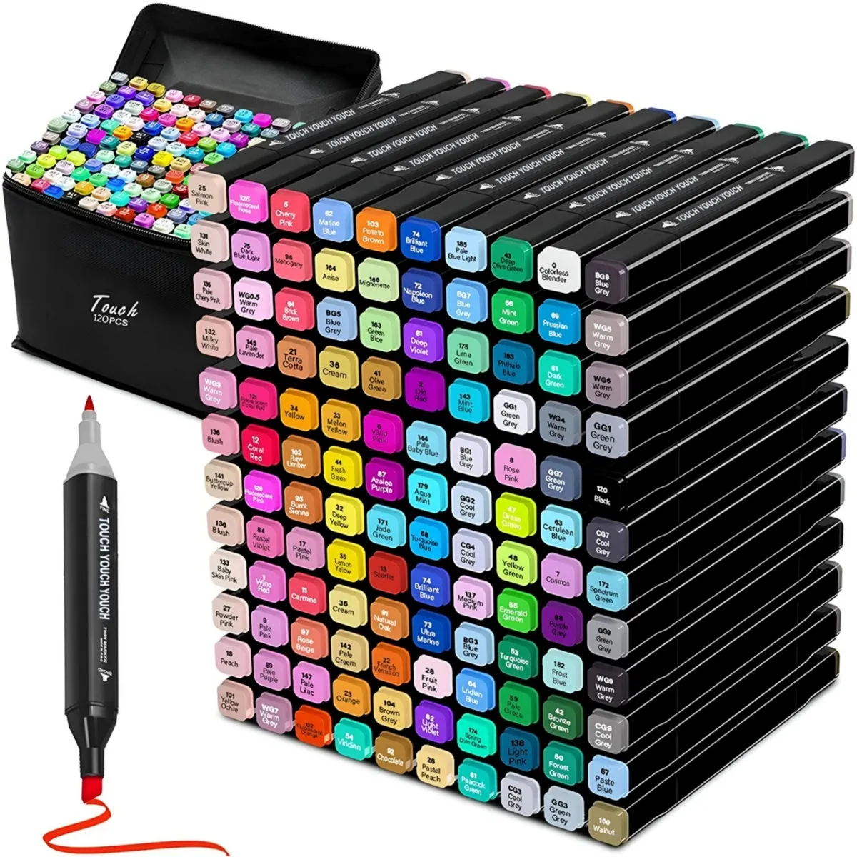 TOUCH - plumones profesionales 120 und doble punta dibujo artístico