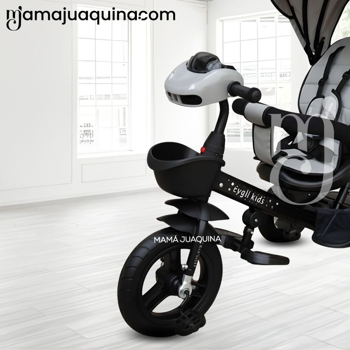 KIDS - Triciclo Guiador Kids «CUTE AVENTURE» Gray