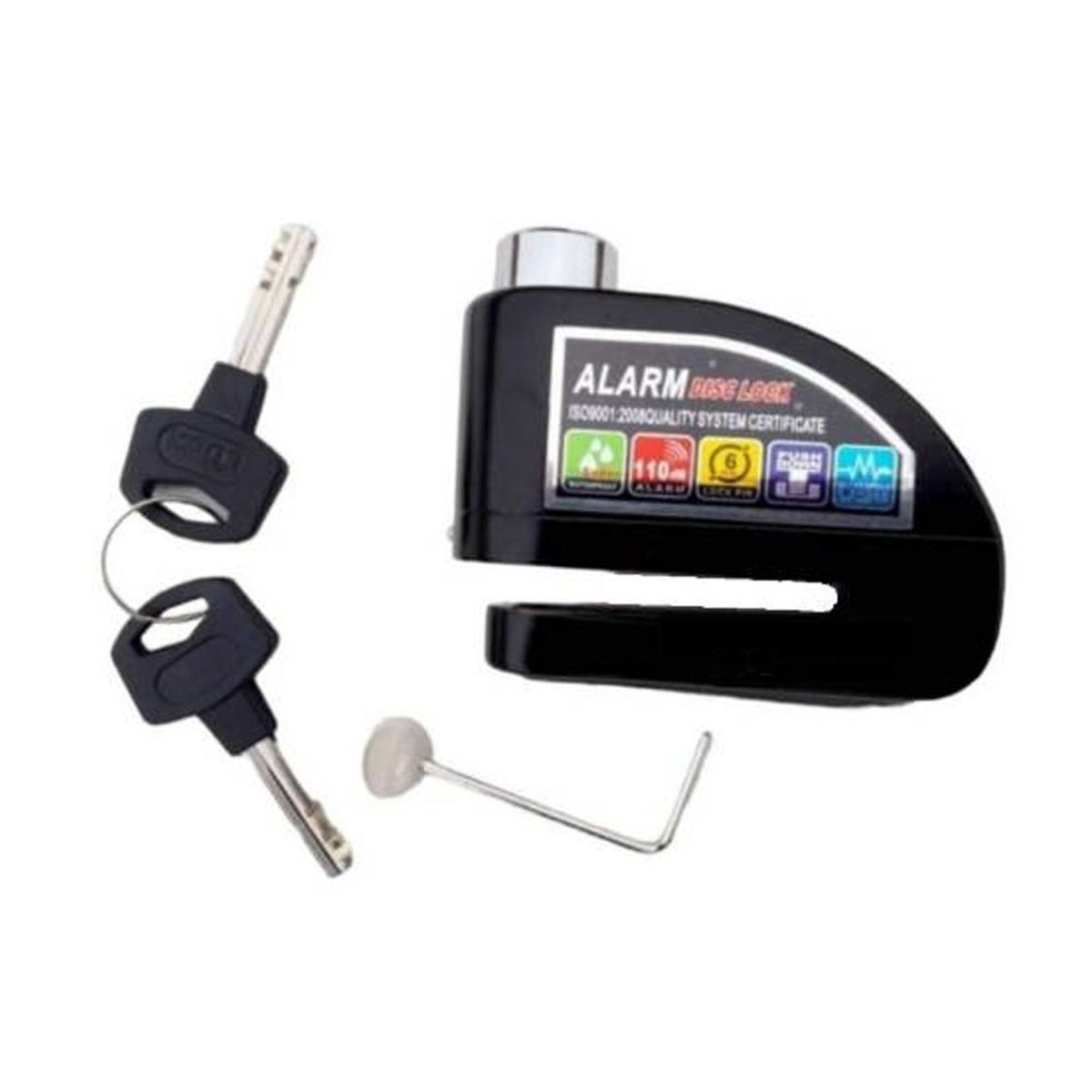 OEM - Candado de Disco Antirrobo para Motos con Alarma 110 dB