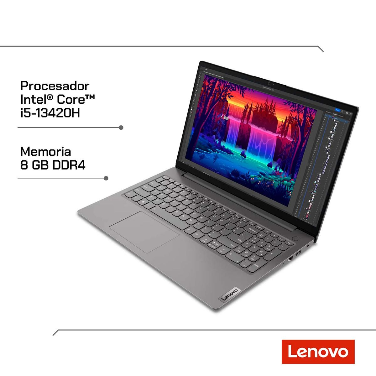 LENOVO - Laptop Lenovo V15 Gen 4 15.6" Ryzen 5 7520U 16GB 512GB SSD Windows 11