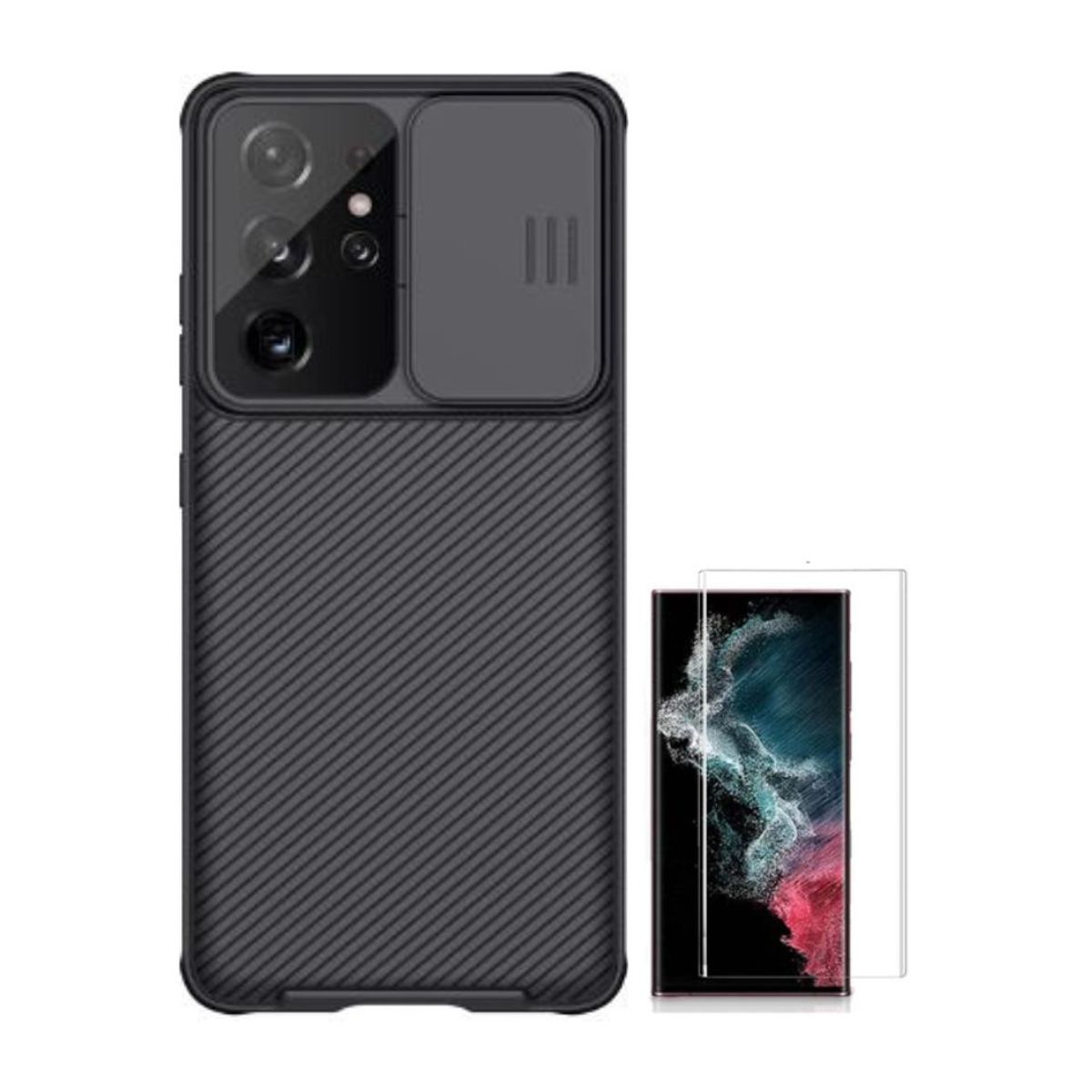 NILLKIN - CASE NILLKIN CAMSHIELD SAMSUNG S21 ULTRA Y VIDRIO