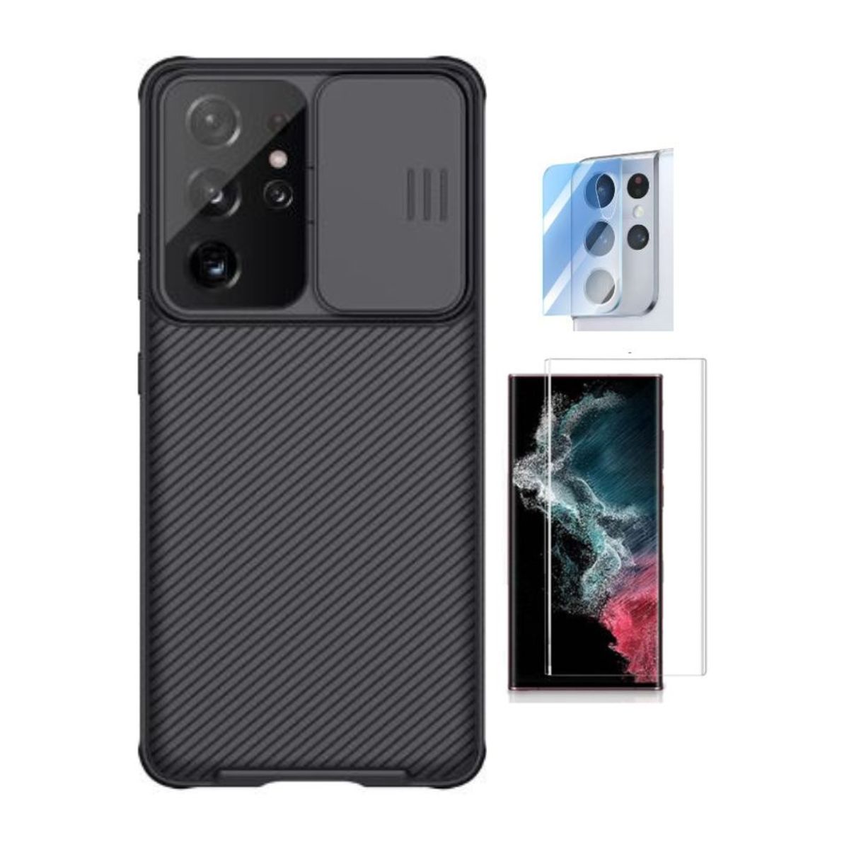 NILLKIN - CASE NILLKIN CAMSHIELD SAMSUNG S21 ULTRA Y VIDRIOS