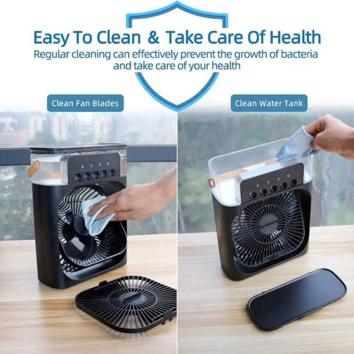 GENERICO - Ventilador Enfriador De Aire Portátil 3 En 1 Rectangular