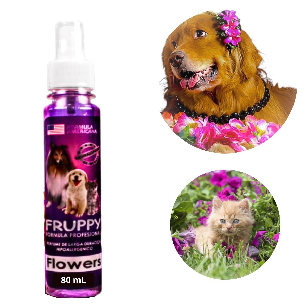 GENERICO - COLONIA PARA MASCOTA FRUPPY FLOWERS x 80 mL