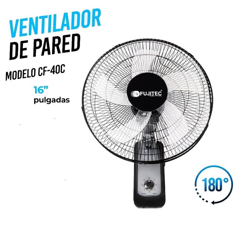 FUJITEC - Ventilador de Pared CF-40C 16 pulgadas de 55 watts FUJITEC