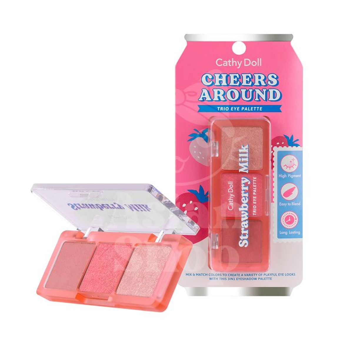 CATHY DOLL - Cathy Doll Cheers Around Trio Eye Palette Strawberry Milk