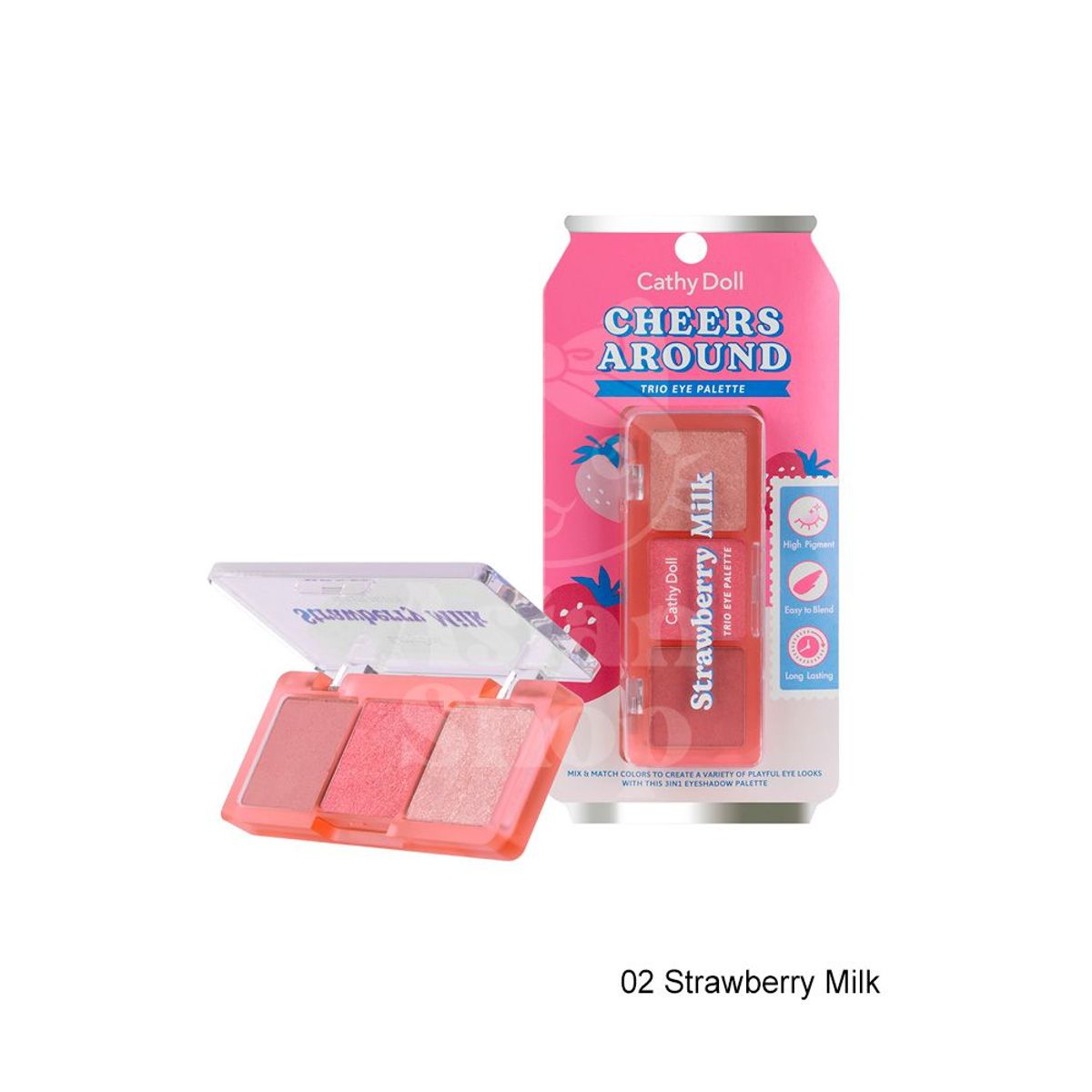 CATHY DOLL - Cathy Doll Cheers Around Trio Eye Palette Strawberry Milk