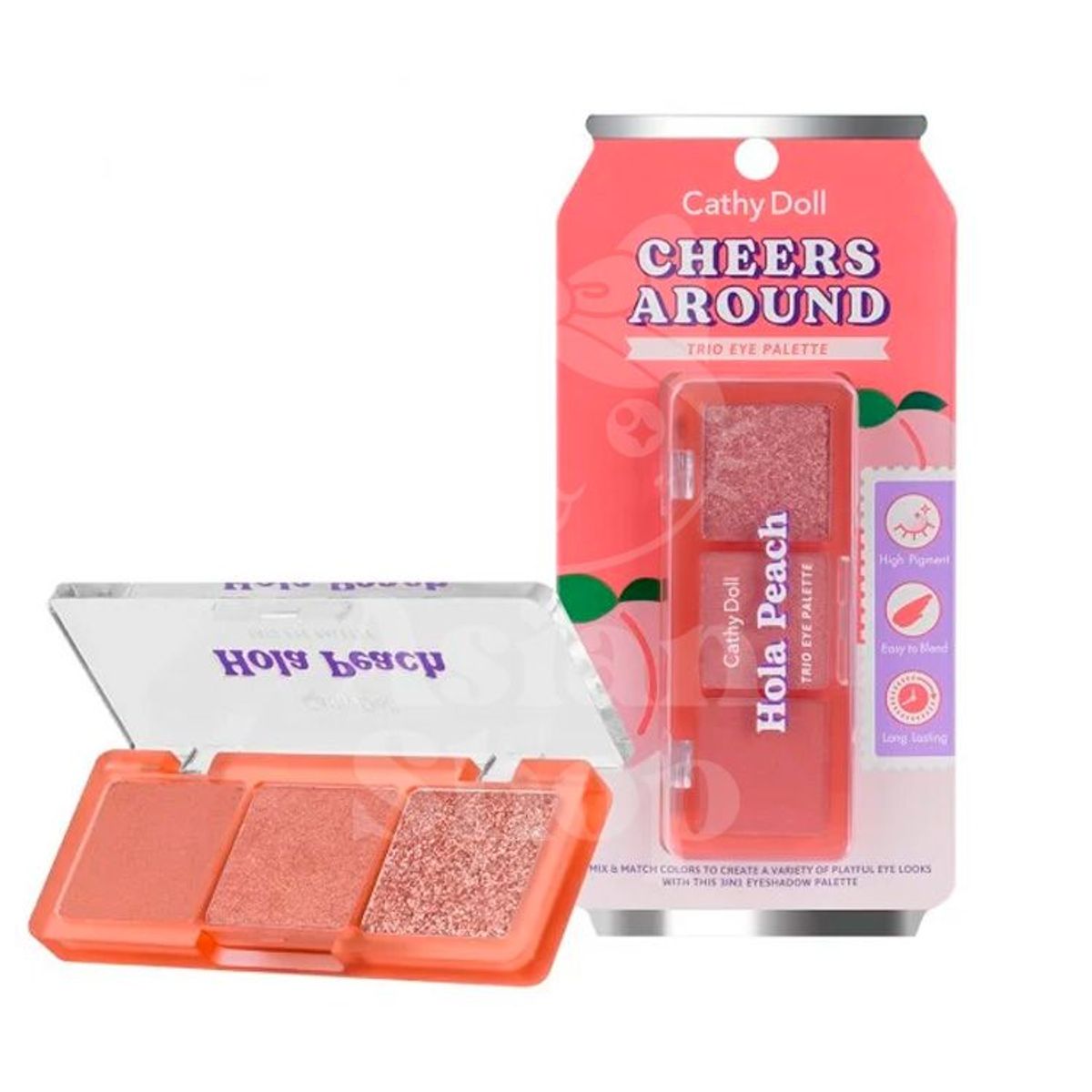 CATHY DOLL - Cathy Doll Cheers Around Trio Eye Palette Hola Peach