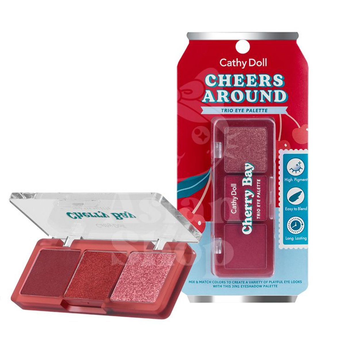 CATHY DOLL - Cathy Doll Cheers Around Trio Eye Palette Cherry Bay