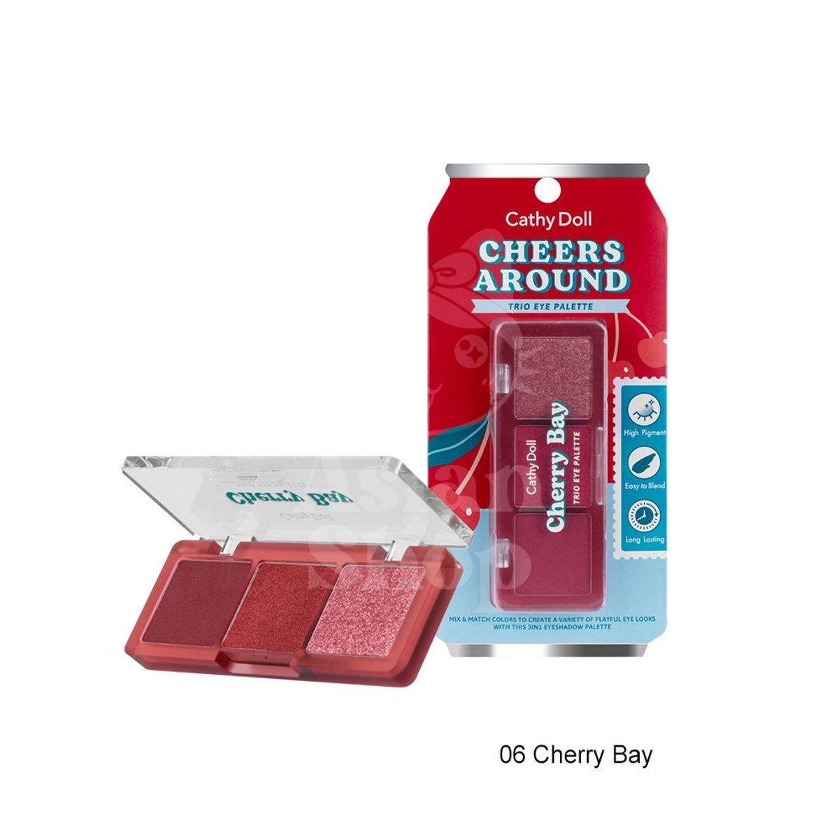 CATHY DOLL - Cathy Doll Cheers Around Trio Eye Palette Cherry Bay