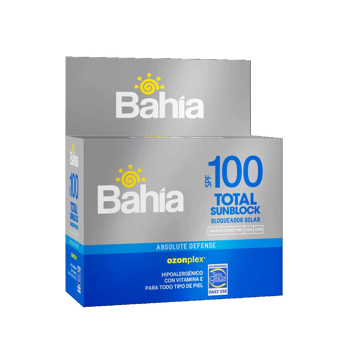 BAHIA - Bloqueador Bahía Total Sunblock SPF100 Sachet 10 g. x 20.