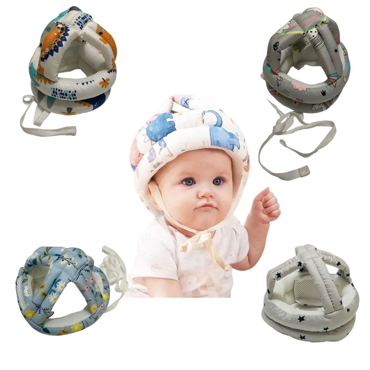 GENERICO - Casco Antigolpes Bebe con Pasador Niño