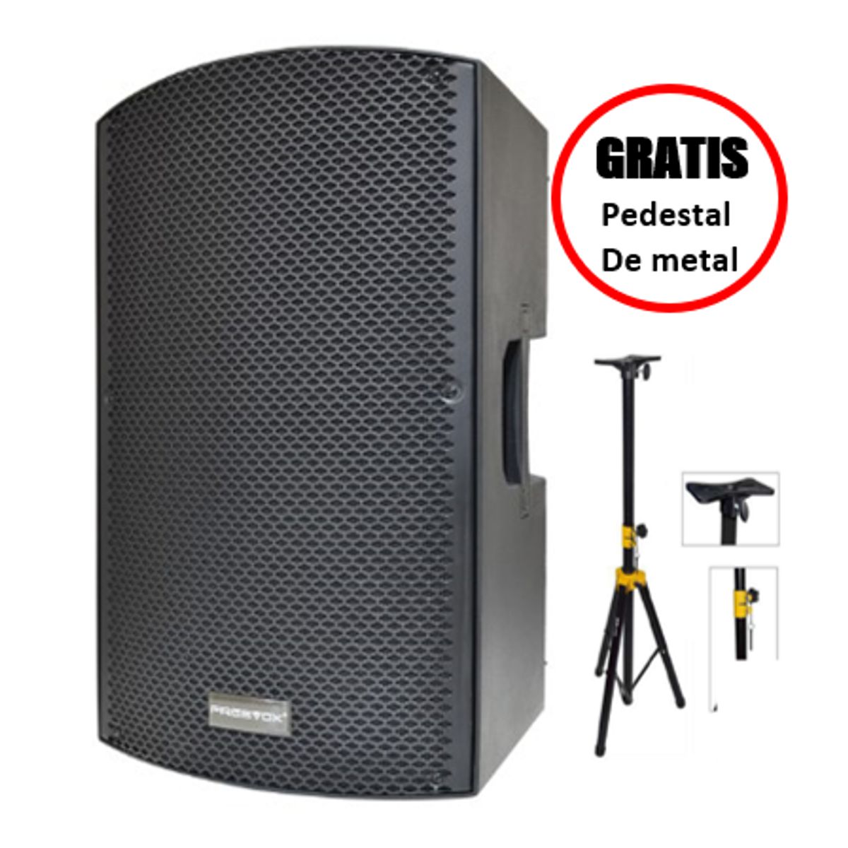 FREEVOX - CAJA PARLANTE ACTIVO DIGITAL 15 FREEVOX DSP + PEDESTAL