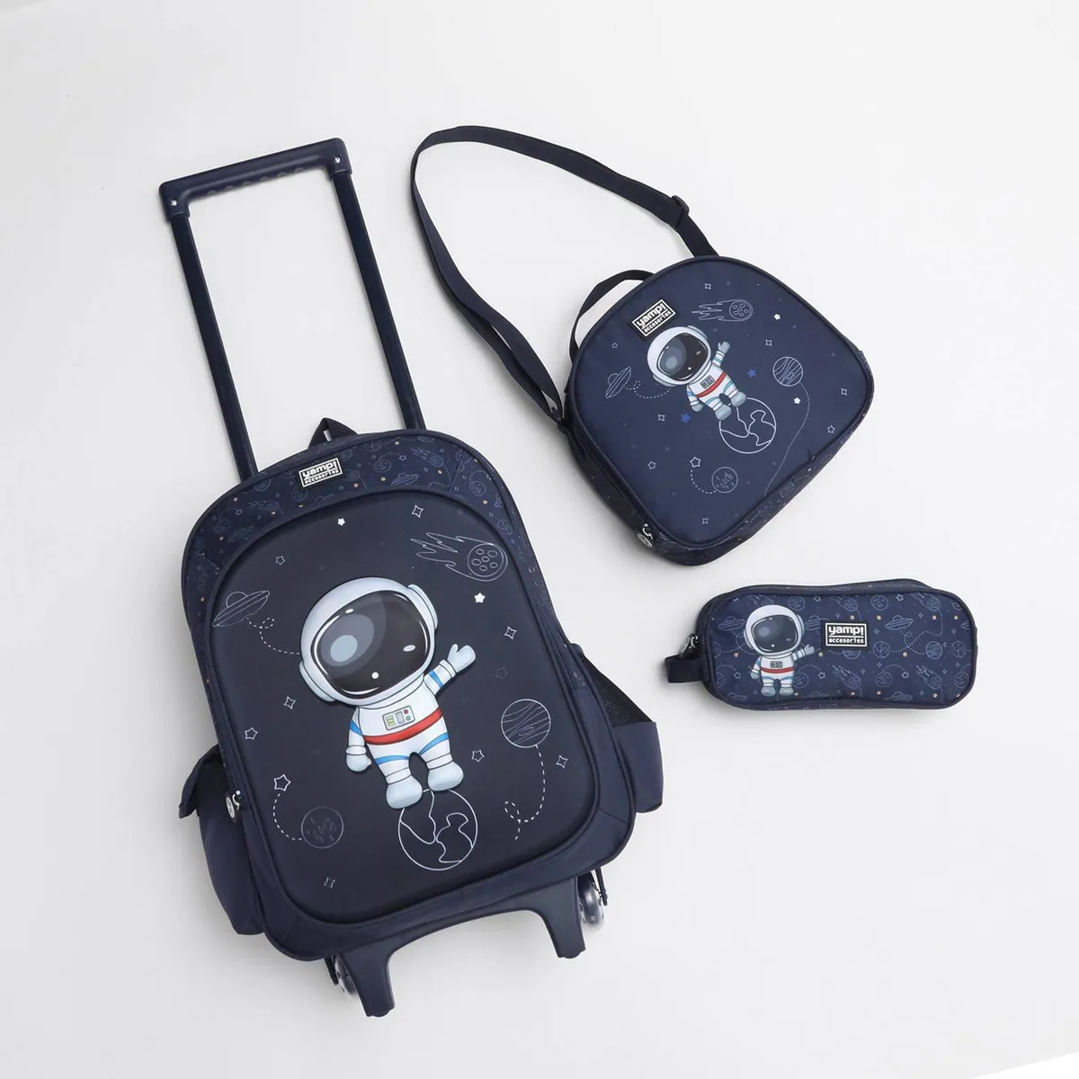 GENERICO - Pack x3 Mochila con ruedas