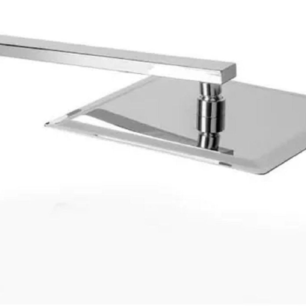 GENERICO - Kit Ducha Española Cuadrada 20cm con Tubo Cuadrado Acero Inox