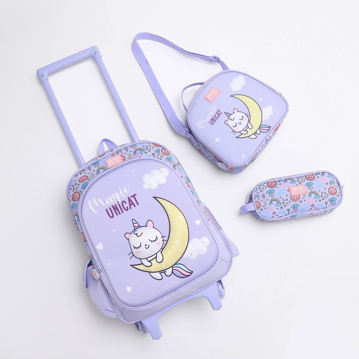 GENERICO - Pack x3 Mochila con ruedas