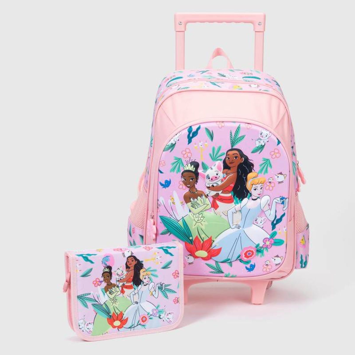 GENERICO - Pack Mochila Y Cartuchera De Princesas Rosado