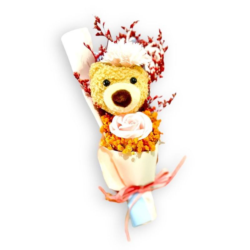GENERICO - RAMO DE FLORES CON PELUCHE