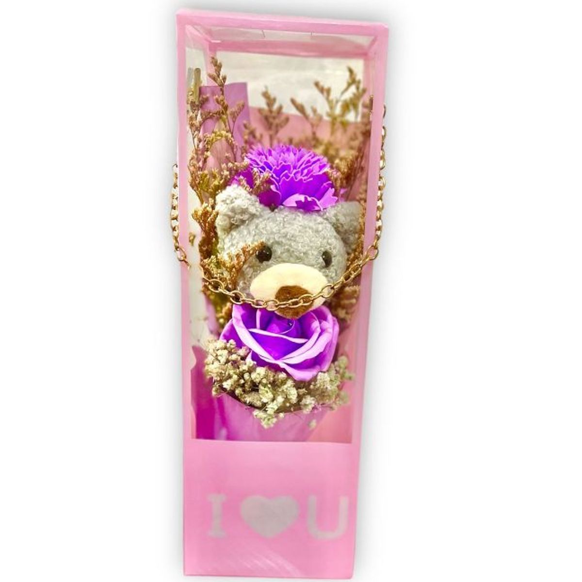 GENERICO - RAMO DE FLORES CON PELUCHE