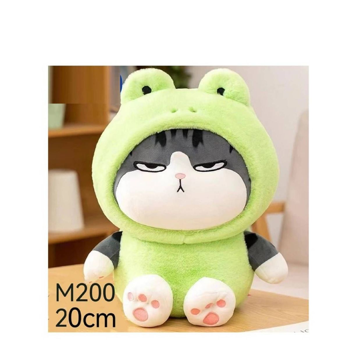 GENERICO - Peluche Gato Kawaii En Disfraz Panda 20cm