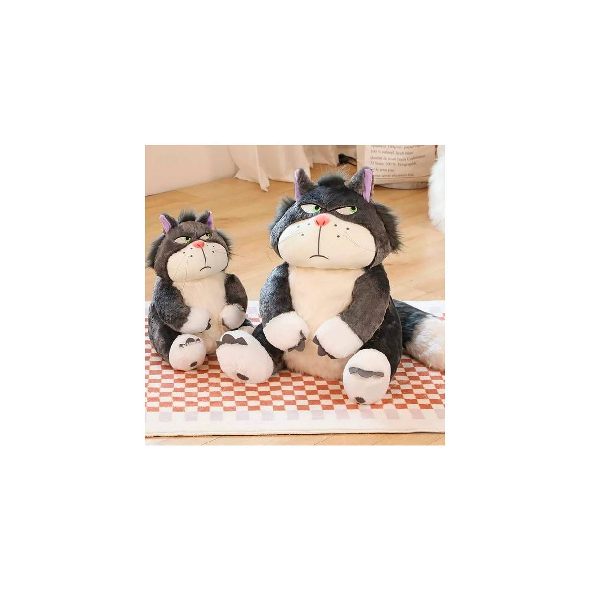 GENERICO - Peluche Gato Lucifer 80cm - Gato Kawaii Enfadado Cenicienta