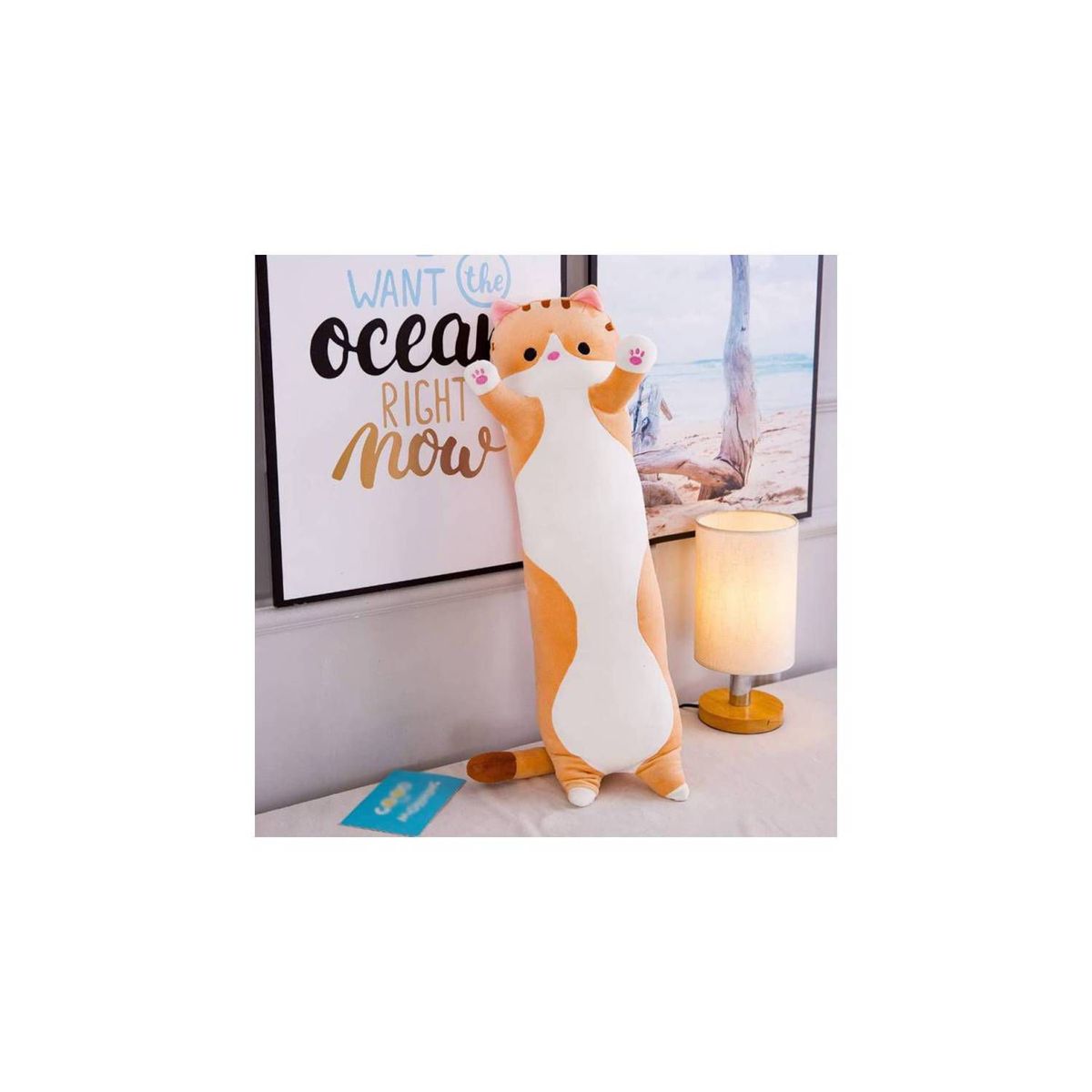 GENERICO - Gato almohada de peluche