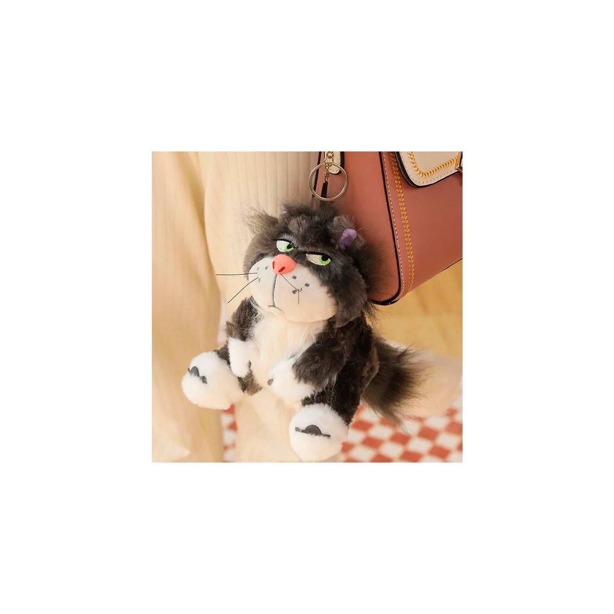 GENERICO - Llavero Peluche Gato Lucifer 15cm - Gato Kawaii