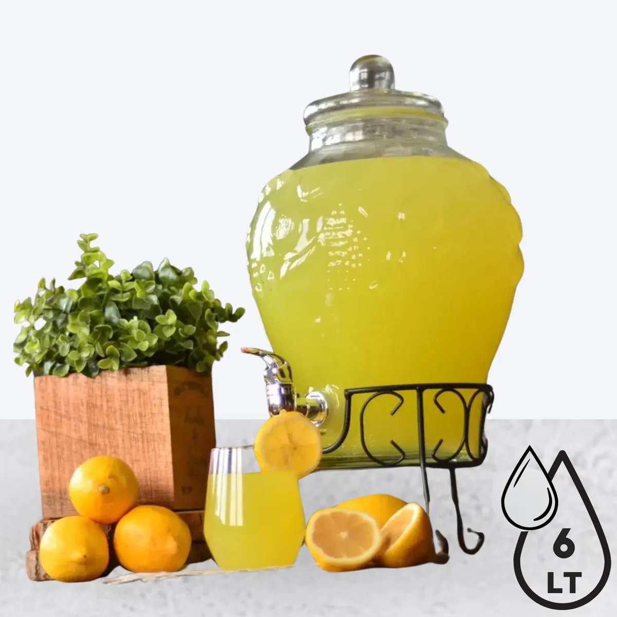 GENERICO - Dispensador de Agua con Tapa/Soporte ELEGANTE 6 Lt