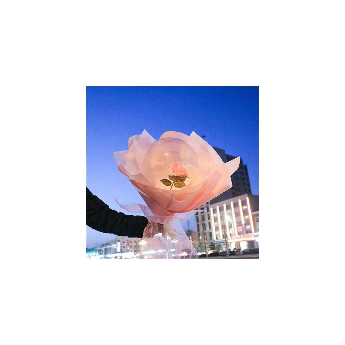 GENERICO - Globo bouquet de rosa decoracion led luminoso