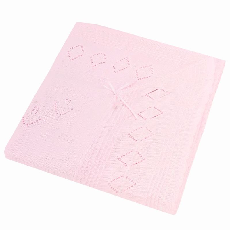 GENERICO - Colcha bebé Hilo Tacto con algodon - Rosado