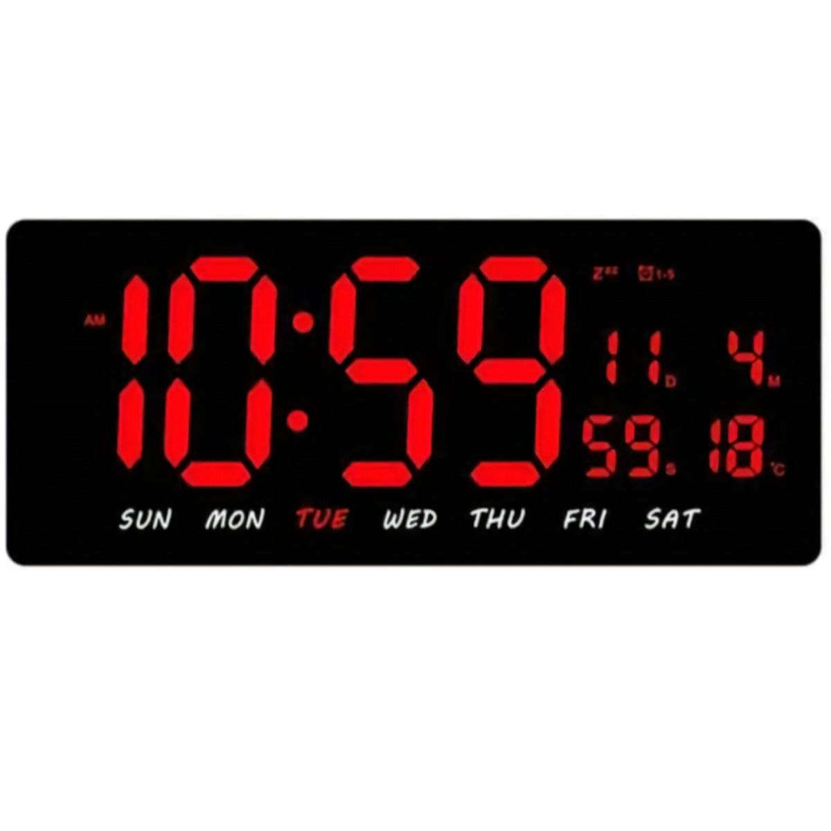 GENERICO - RELOJ DIGITAL LED CON TEMPERATURA AMBIENTE Y CALENDARIO