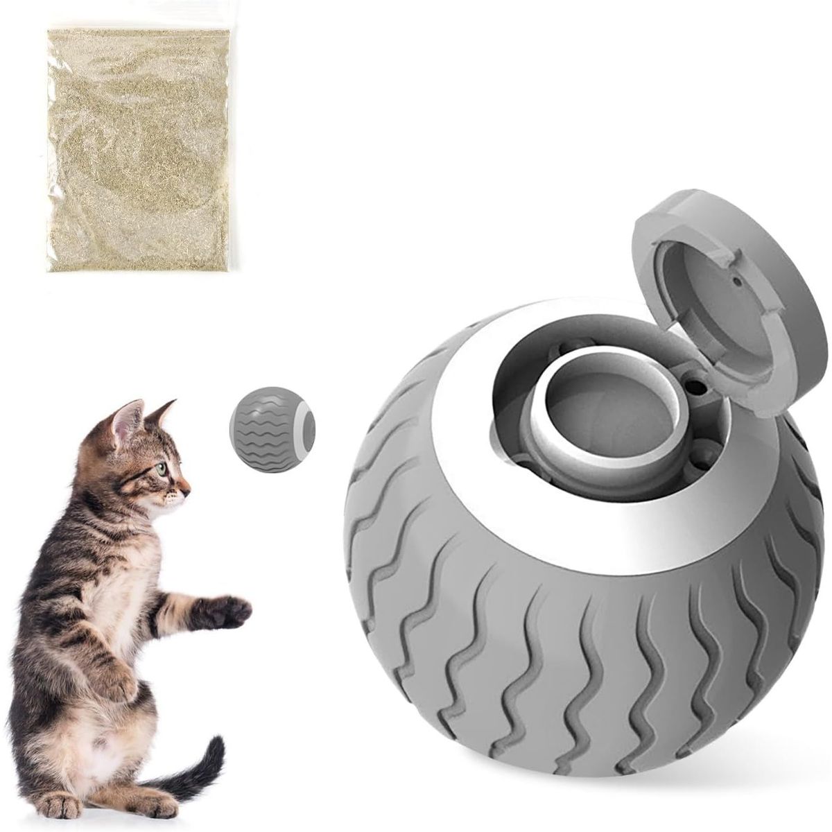 GENERICO - Juguete Interactivo para Gatos Pelota Catnip